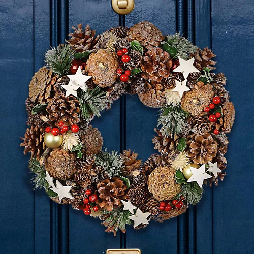 Starry Night Summer Autumn Winter Door Decoration Christmas Wreath 34cm 3 Starry Night Summer Autumn Winter Door Decoration Christmas Wreath 34cm - Image 3