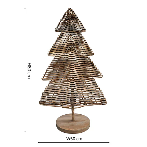 Sustainable Rattan Christmas Tree H80Cm 4 Sustainable Rattan Christmas Tree H80Cm - Image 4