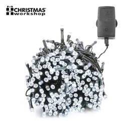 The Christmas Workshop 200 Bright White LED Chaser Christmas Lights