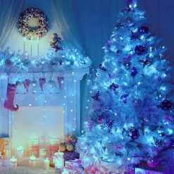 The Christmas Workshop 300 Blue & White LED Chaser Christmas Lights -Deals Christmas Decor Store the christmas workshop 300 blue white led chaser christmas lights5025301788209 04c MP