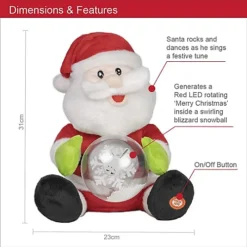 The Christmas Workshop 71249 Santa With Musical Snowball Animated Singing Musical Toy -Deals Christmas Decor Store the christmas workshop 71249 santa with musical snowball animated singing musical toy5025301712495 02c MP