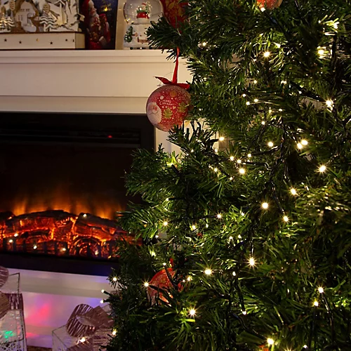 The Christmas Workshop 71710 288 Warm White LED Chaser Cluster Christmas Lights 2 The Christmas Workshop 71710 288 Warm White LED Chaser Cluster Christmas Lights - Image 2