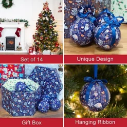 The Christmas Workshop 72619 Set Of 14 Navy Blue Coloured Festive Animal Design Christmas Baubles  -Deals Christmas Decor Store the christmas workshop 72619 set of 14 navy blue coloured festive animal design christmas baubles 5025301726195 03c MP