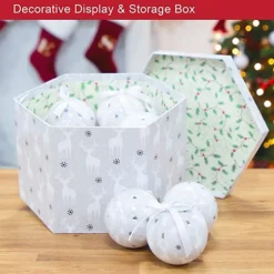 The Christmas Workshop 72629 Set Of 14 Silver & White Coloured Reindeer Design Christmas Baubles 7 The Christmas Workshop 72629 Set Of 14 Silver & White Coloured Reindeer Design Christmas Baubles -Deals Christmas Decor Store the christmas workshop 72629 set of 14 silver white coloured reindeer design christmas baubles 5025301726294 04c MP