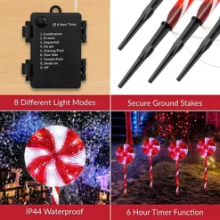 The Christmas Workshop 73199 Set Of 4 Lollipop Path Lights -Deals Christmas Decor Store the christmas workshop 73199 set of 4 lollipop path lights5025301731991 03c MP