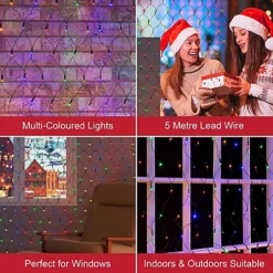 The Christmas Workshop 77820 180 LED Multi-Coloured Christmas Window Lights -Deals Christmas Decor Store the christmas workshop 77820 180 led multi coloured christmas window lights5025301778200 03c MP
