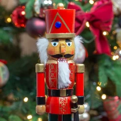 The Christmas Workshop 81550 35cm Tall Wooden Nutcracker Soldier -Deals Christmas Decor Store the christmas workshop 81550 35cm tall wooden nutcracker soldier5025301815509 04c MP