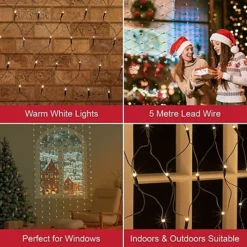 The Christmas Workshop 88370 360 LED Warm White Christmas Window Lights -Deals Christmas Decor Store the christmas workshop 88370 360 led warm white christmas window lights5025301883706 03c MP