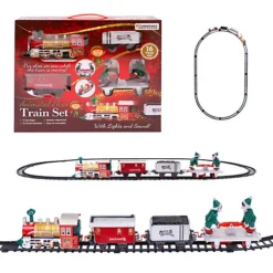 The Christmas Workshop Animated Elf Christmas Train Set / 400CM Length Track