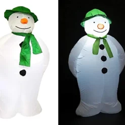 The Snowman Inflatable Figure Air Blown LED Decoration Garden Outdoor Christmas Xmas 120cm
