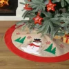 Traditional Red Snowman Christmas Tree Skirt