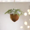 Tromso Acorn Hanging Ornament - Indoor Home Nordic Festive Christmas Decoration With String Loop - Measures H15 X 13cm Diameter