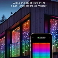 Twinkly Curtain App-Controlled LED Christmas Lights With 210 RGB+W 1.5 X 2.1m Clear Wire. Indoor And Outdoor Smart Lighting 6 Twinkly Curtain App-Controlled LED Christmas Lights With 210 RGB+W 1.5 X 2.1m Clear Wire. Indoor And Outdoor Smart Lighting -Deals Christmas Decor Store twinkly curtain app controlled led christmas lights with 210 rgb w 1 5 x 2 1m clear wire indoor and outdoor smart lighting8056326672898 03c MP