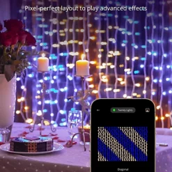 Twinkly Curtain App-Controlled LED Christmas Lights With 210 RGB+W 1.5 X 2.1m Clear Wire. Indoor And Outdoor Smart Lighting 7 Twinkly Curtain App-Controlled LED Christmas Lights With 210 RGB+W 1.5 X 2.1m Clear Wire. Indoor And Outdoor Smart Lighting -Deals Christmas Decor Store twinkly curtain app controlled led christmas lights with 210 rgb w 1 5 x 2 1m clear wire indoor and outdoor smart lighting8056326672898 04c MP