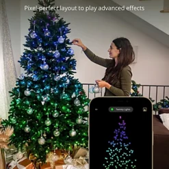 Twinkly Falls Fir Pre-Lit Tree App-controlled LED Smart Artificial Christmas Tree With 660 RGB (16 Million Colours) Green Wire -Deals Christmas Decor Store twinkly falls fir pre lit tree app controlled led smart artificial christmas tree with 660 rgb 16 million colours green wire8056326678654 03c MP
