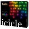 Twinkly Icicle App-Controlled LED Christmas Lights With 190 RGB (16 Million Colours) Clear Wire. Indoor And Outdoor Smart Lighting
