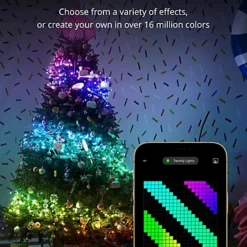 Twinkly Strings App-Controlled LED Christmas Lights With 250 RGB (16 Million Colours) 20m Black Wire Indoor/Outdoor Smart Lights -Deals Christmas Decor Store twinkly strings app controlled led christmas lights with 250 rgb 16 million colours 20m black wire indoor outdoor smart lights8056326671297 03c MP