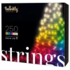 Twinkly Strings App-Controlled LED Christmas Lights With 250 RGB+W (16 Million Colours +WW) 20m Black Wire In/Outdoor Smart Lights