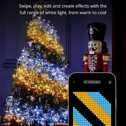 Twinkly Strings App-Controlled LED Christmas Lights With 400 AWW 32m Black Wire. Indoor And Outdoor Smart Lighting Decoration -Deals Christmas Decor Store twinkly strings app controlled led christmas lights with 400 aww 32m black wire indoor and outdoor smart lighting decoration8056326672812 03c MP