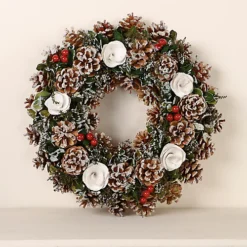 White Berries And Roses Summer Autumn Winter Door Decoration Christmas Wreath 36cm 6 White Berries And Roses Summer Autumn Winter Door Decoration Christmas Wreath 36cm -Deals Christmas Decor Store white berries and roses summer autumn winter door decoration christmas wreath 36cm5060633941540 03c MP
