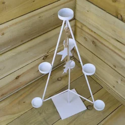 White Christmas Tree 7 Tealight Holder With Dangling White Stars 6 White Christmas Tree 7 Tealight Holder With Dangling White Stars -Deals Christmas Decor Store white christmas tree 7 tealight holder with dangling white stars5056589188238 03c MP