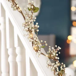 White Mistletoe Light Up 1.5m Christmas Garland 6 White Mistletoe Light Up 1.5m Christmas Garland -Deals Christmas Decor Store white mistletoe light up 1 5m christmas garland5060633946682 03c MP