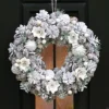White Summer Autumn Winter Door Decoration Christmas Wreath 33cm