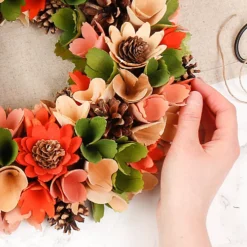 Wooden Sunflower Summer Autumn Winter Door Decoration Christmas Wreath 35cm -Deals Christmas Decor Store wooden sunflower summer autumn winter door decoration christmas wreath 35cm5060964603155 04c MP